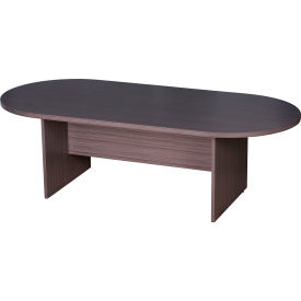 Boss Office Products N135-DW 71"W x 35"L Racetrack Conference Table - Driftwood image.