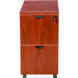 Boss Office Products N149-C Boss Mobile Pedestal - File/File - Cherry image.