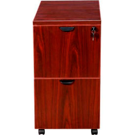 Boss Office Products N149-M Boss Mobile Pedestal - File/File - Mahogany image.