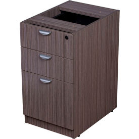 Boss Office Products N166-DW Boss Deluxe Pedestal-Full - Box/Box/File - 16"W x 22"D - Driftwood image.