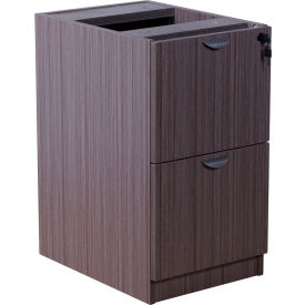 Boss Office Products N176-DW Boss Full Pedestal File/File - 26"W x 22"D - Driftwood image.