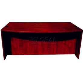Boss Office Products N189-M Boss Bow Front Desk Shell - 71" - Mahogany image.