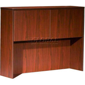 Boss Office Products N339-M Boss Hutch With 2 Doors, 48"x 12" x36", Mahogany image.