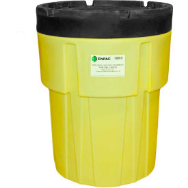 ENPAC 1195-YE 95 Gallon Poly-SpillPack Drum - Yellow Base with Black Easy-Off Non-threaded Lid