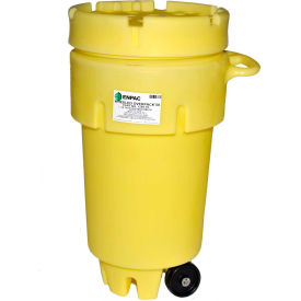 ENPAC 1259-YE Wheeled Poly-Overpack Salvage Drum - 50 Gallon Capacity