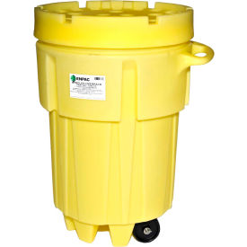 ENPAC 1299-YE Wheeled Poly-Overpack Salvage Drum - 95 Gallon Capacity