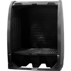 ENPAC® Black Diamond Spill Containment Shed with Drain 4062-BD-D - 2-Drum ENPAC® Black Diamond Spill Containment Shed with Drain 4062-BD-D - 2-Drum