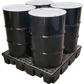 ENPAC® Black Diamond Drum Spillpallet 5400-BD-D with Drain - 2000 Lb. Cap.