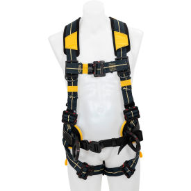 WERNER LADDER - Fall Protection H934101 Werner® Arc Flash Construction Harness w/ Dielectric Pass Thru Legs, Back & Hip D Rings, S image.
