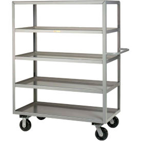 Little Giant 5M-2448-6PH Little Giant® Shelf Truck w/5 Shelves, 3600 lb. Capacity, 48"L x 24"W x 63"H, Gray image.