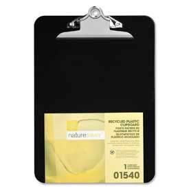 Nature Saver 1540 Nature Saver® Recycled Plastic Clipboard, 9" x 12-1/2", Black image.