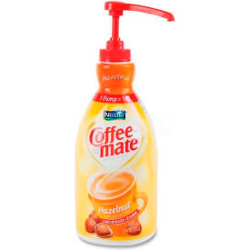 Nestle NES31831 Coffee mate® Non-Dairy Liquid Pump Bottle, Hazelnut, 50.7 oz. image.