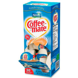 Nestle NES35170BX Coffee mate® Non-Dairy Liquid Creamer, Singles, French Vanilla, 0.375 oz., 50/Box image.