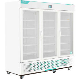 CorePoint Scientific White Diamond Laboratory & Medical Refrigerator, 72 Cu. Ft., Glass Door
