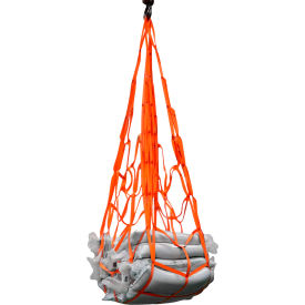 US Netting Cargo Lifting Net 7" Mesh 1500 lb. Capacity 6L x 6W Orange 