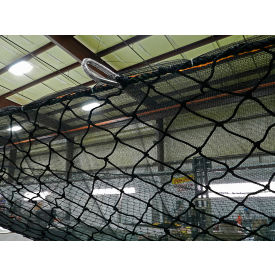 National Tool Grinding, Inc PS1010L US Netting 10x10 Fall Safety Net with Debris Liner, Black image.