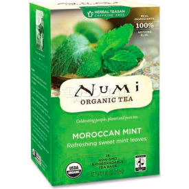 Numi Organic Tea NUM10104 Numi® Organic Tea Herbal Tea, Moroccan Mint, Single Cup Bags, 18/Box image.