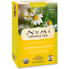 Numi Organic Tea NUM10150 Numi® Organic Tea Herbal Tea, Chamomile Lemon, Single Cup Bags, 18/Box image.