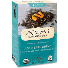 Numi Organic Tea NUM10170 Numi® Organic Tea Black Tea, Aged Earl Grey, Single Cup Bags, 18/Box image.