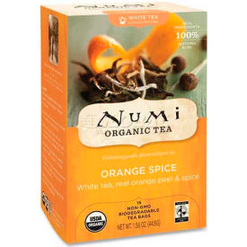 Numi Organic Tea NUM10240 Numi® Organic Tea White Tea, Orange Spice, Single Cup Bags, 16/Box image.