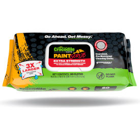 Crocodile Cloth® PaintSCRUB Extra Strength Cleaning Wipes 15" x 10" Unscented 60 Wipes/Pack 