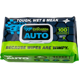 NUVIK USA INC 6930-100 Crocodile Cloth® Professional Auto Cleaning Cloth Wipes, 100 Wipes/Pack image.