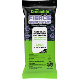 Crocodile Cloth® FIERCE Disinfecting Wipes Lemon Eucalyptus Scent 10 Wipes/Pack 