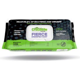 Crocodile Cloth® FIERCE Disinfecting Wipes Lemon Eucalyptus Scent 40 Wipes/Pack 