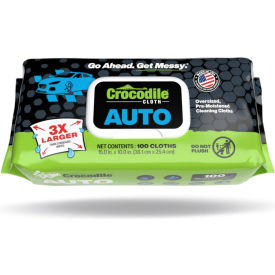 Crocodile Cloth® Professional Auto Cleaning Cloth Wipes 100 Wipes/Pack