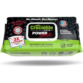 Crocodile Cloth® PowerSCRUB Cleaning Cloth Wipes - 80 Wipes/Pack