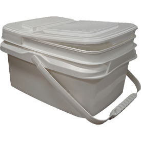 CONTEC INC PRCN0005 Contec® One Gallon Bucket with Lid and Handle, Polypropylene, White image.