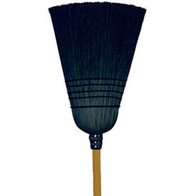 Nexstep Commercial Products 6115-6 O-Cedar Commercial Warehouse Black Corn/Rattan Broom 6/Case - 6115-6 image.