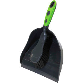 Nexstep Commercial Products 96423 O-Cedar Commercial MaxiRough® Dust Pan & Brush Combo, Black - 96423 image.