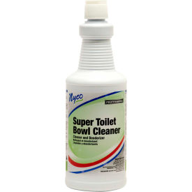 Global Industrial NL065-Q12 Nyco HCL Super Toilet Bowl Cleaner, Acidic Scent, 32 oz. Bottle 12/Case - NL065-Q12 image.