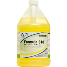 Global Industrial NL318-G2 Manual Dish Detergent Liquid, Lemon, Gallon Bottle, 2 Bottles image.