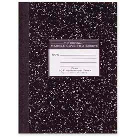 Roaring Spring® Hard Cover Comp Book 7-7/8"" x 10-1/4"" Unruled Black Marble 80 Sheets/Pad