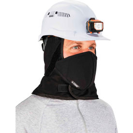 Ergodyne 16871 Ergodyne® N-Ferno® 6871 Winter Hard Hat Liner Kit, 2-Layer Liner, Black, Mouthpiece image.