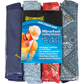 Occunomix 940B100-ASST MiraCool® Bandana Assorted Colors 100 Pack, 940B100-ASST image.