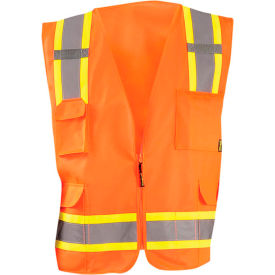 OccuNomix Value Solid Two-Tone Vest Class 2 Hi-Vis Orange S, ECO-ATRANS-OS OccuNomix Value Solid Two-Tone Vest Class 2 Hi-Vis Orange S, ECO-ATRANS-OS