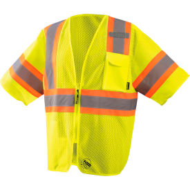 OccuNomix Mesh Two-Tone Vest With Zipper Class 3 Hi-Vis Yellow XL, ECO-IMZ32T-YXL OccuNomix Mesh Two-Tone Vest With Zipper Class 3 Hi-Vis Yellow XL, ECO-IMZ32T-YXL