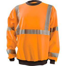 Occunomix LUX-CSWT-O2X OccuNomix Crew Sweatshirt Hi-Vis Orange 2XL, LUX-CSWT-O2X image.