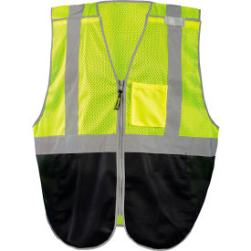 Occunomix LUX-GCBBK-Y2X Break-Away Vest, Mesh, Class 2, Black Bottom, 2XL Occunomix LUX-GCBBK-Y2X Break-Away Vest, Mesh, Class 2, Black Bottom, 2XL
