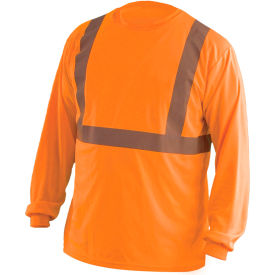 Occunomix LUX-LSET2B-O3X OccuNomix Long Sleeve Wicking T-Shirt Class 2 Hi-Vis Orange 3XL, LUX-LSET2B-O3X image.