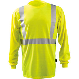 Occunomix LUX-LST2-YXL OccuNomix Premium Long-Sleeve Wicking T-Shirt Hi-Vis Yellow, XL, LUX-LST2-YXL image.