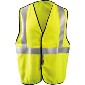 OccuNomix Premium FR 5-Pt. Break-Away Solid Vest, Class 2, Hi-Vis Yellow, M, LUX-SSBRPFR-YM