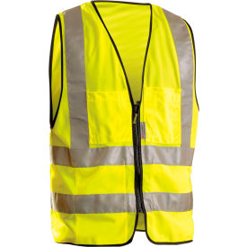 OccuNomix Premium Solid Dual Stripe Surveyor Vest, Class 2, Hi-Vis Yellow, 4XL, LUX-SSFS-Y4X OccuNomix Premium Solid Dual Stripe Surveyor Vest, Class 2, Hi-Vis Yellow, 4XL, LUX-SSFS-Y4X