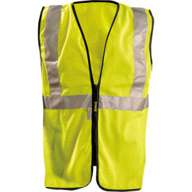 OccuNomix Premium Mesh Standard Vest w/Zipper, Class 2, Hi-Vis Yellow, 4XL, LUX-SSGZC-Y4X OccuNomix Premium Mesh Standard Vest w/Zipper, Class 2, Hi-Vis Yellow, 4XL, LUX-SSGZC-Y4X