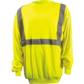 Occunomix LUX-SWTL-Y2X OccuNomix Classic Lightweight Crew Sweater, Class 2, Hi-Vis Yellow, ANSI, Class 2, 2XL, LUX-SWTL-Y2X image.