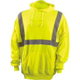 Occunomix LUX-SWTLH-Y4X OccuNomix Classic Lightweight Hoodie, Class 2, Hi-Vis Yellow, ANSI, Class 2, 4XL, LUX-SWTLH-Y4X image.