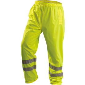 Occunomix LUX-TENBR-YL OccuNomix Premium Breathable Pants, Class E, Hi-Vis Yellow, L, LUX-TENBR-YL image.